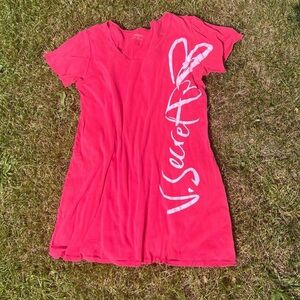 Victoria's Secret Pink Top with White Text